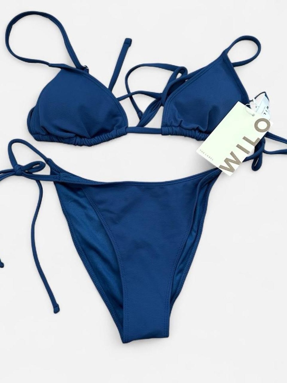 LIMITED EDITION WILO THE LABEL blue bikini size small!